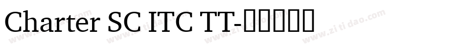 Charter SC ITC TT字体转换